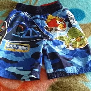 Angry birds swim trunks